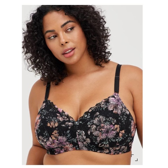 torrid Other - 40C Lightly Lined Everyday Wire-Free Bra Lace Floral With 360° Back Smoothing
